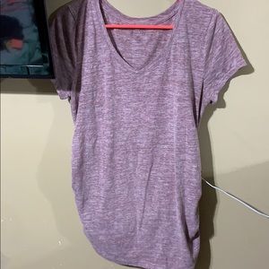 Heather pink maternity top